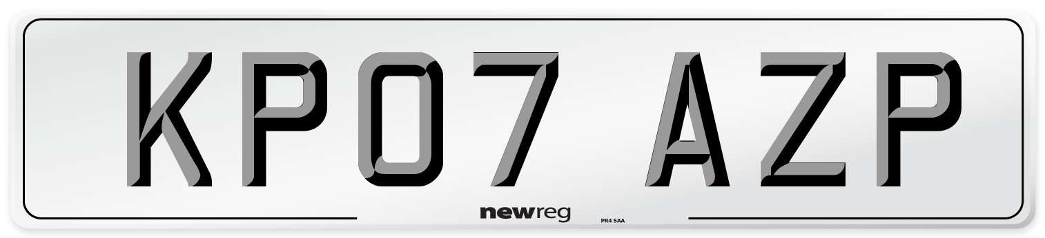 KP07 AZP Number Plate from New Reg